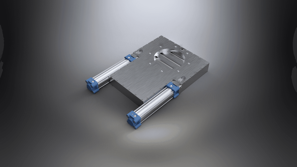 Шиберный затвор двухприводной